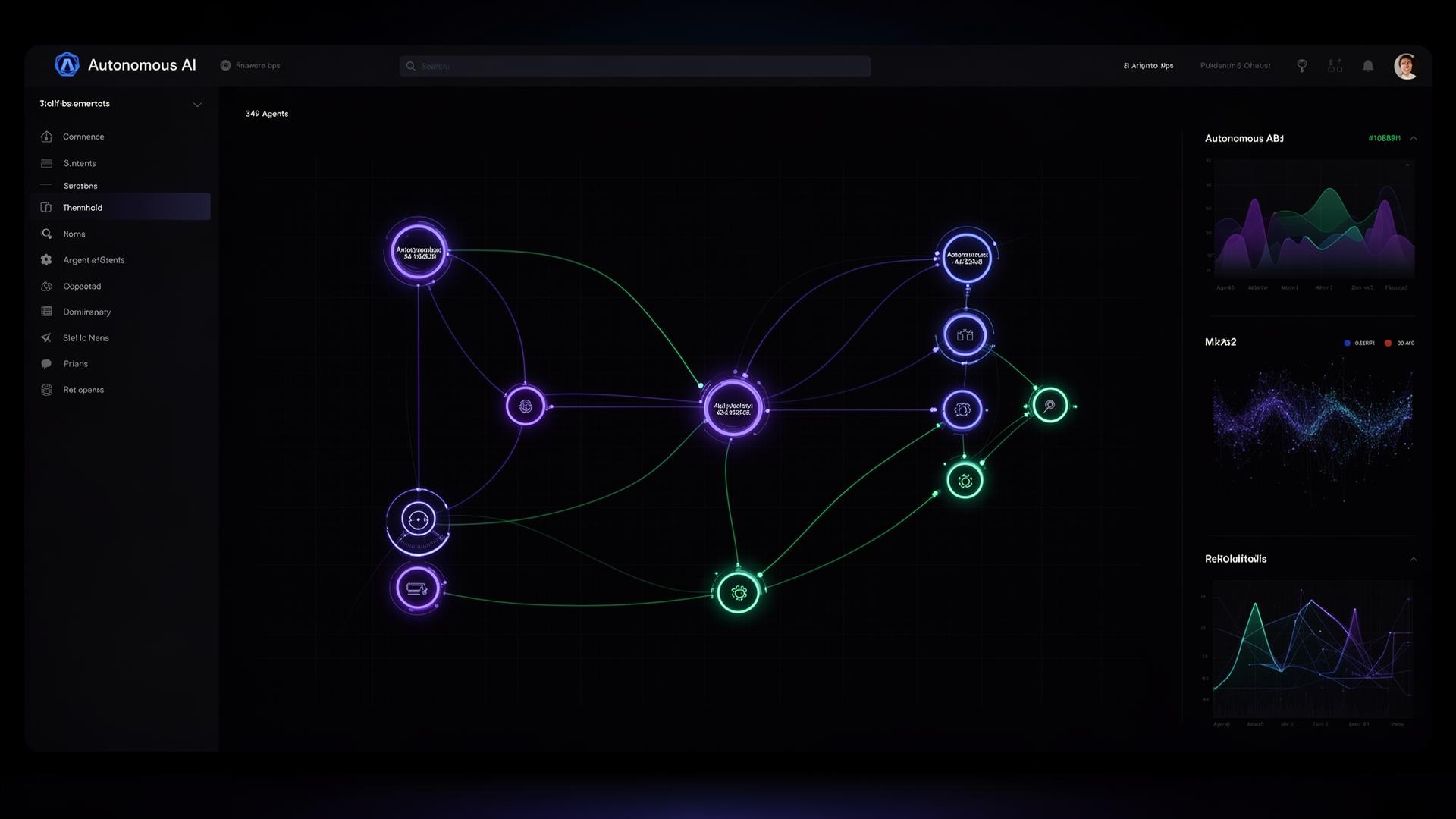 Autonomous AI agent workflow dashboard preview